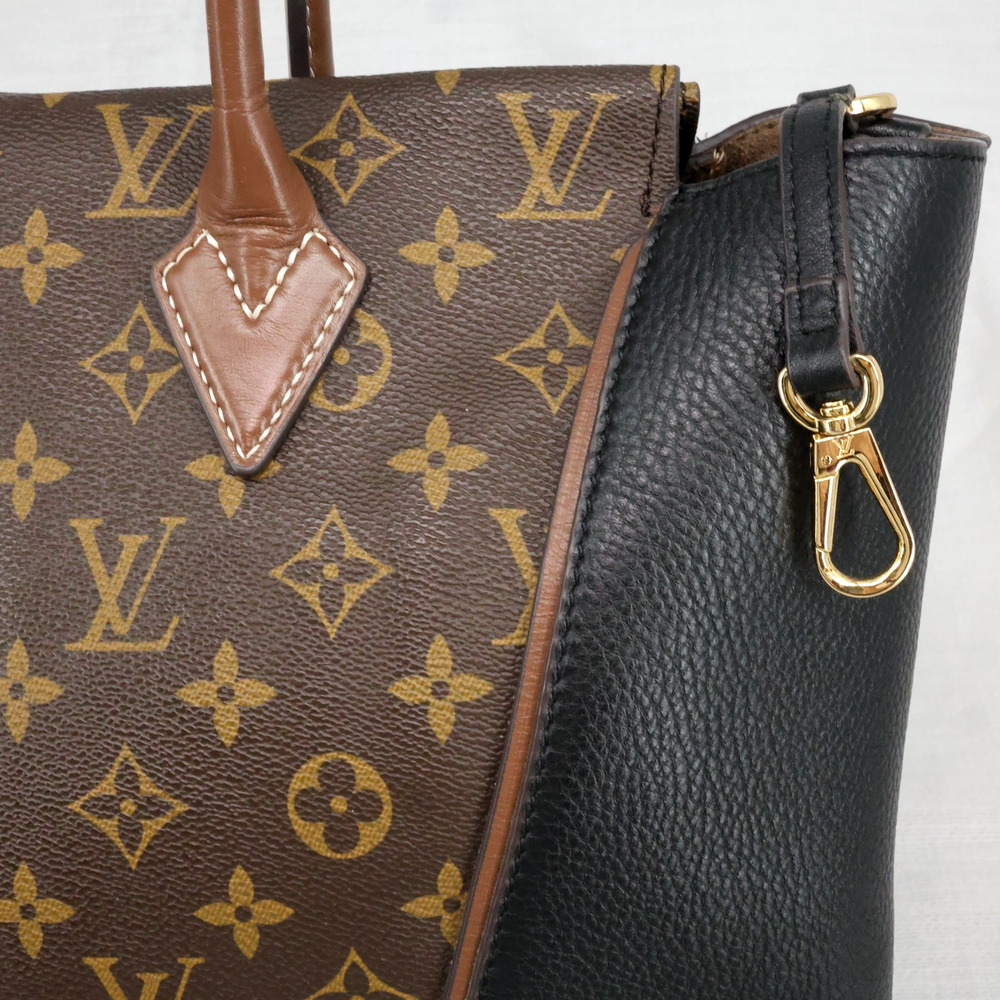 Louis Vuitton Bag W PM Tote Monogram Brown Black Pebbled Leather Handbag - Picture 5 of 16